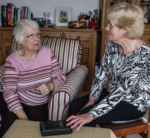 Yvonne Pickhall being interviewed by Jean Turnbull - W